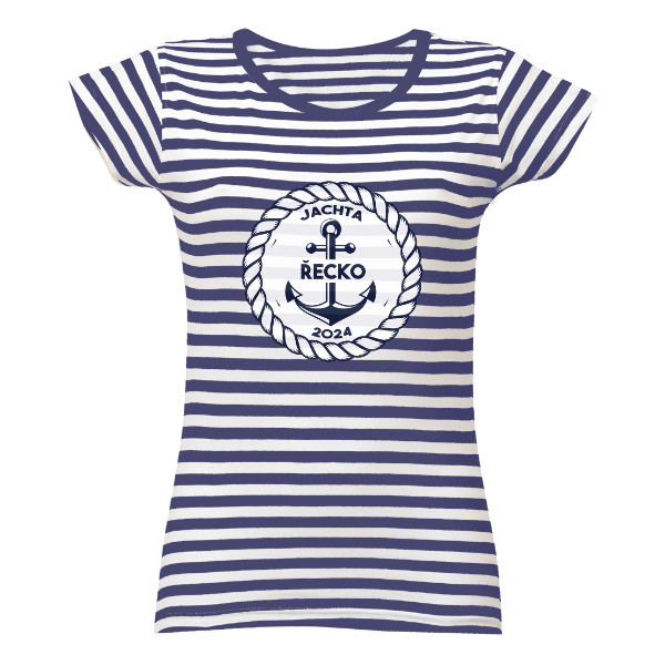 Tričko s potiskem Jachta Řecko 2024