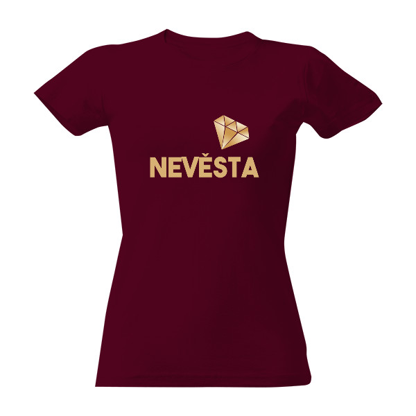 Tričko s potiskem Tým nevěsty Diamant 2023 2. část